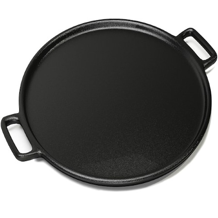 Hastings Home 14-Inch Cast Iron Pizza Pan- Round Skillet for Cooking, Baking and Grilling 138620ZUP
